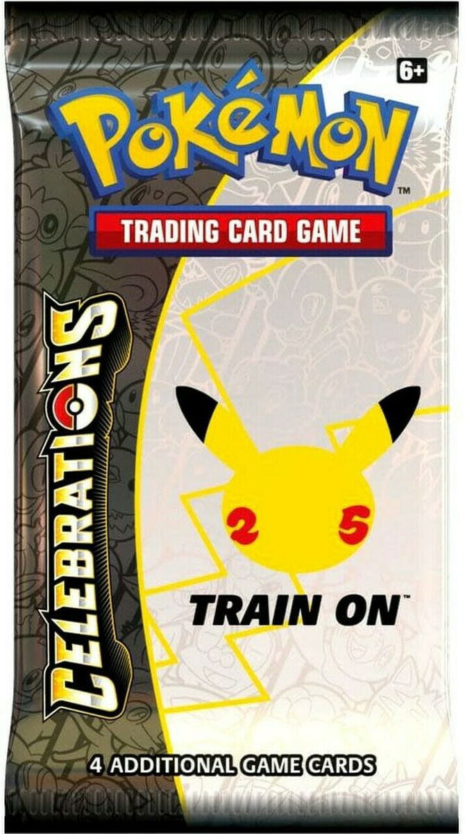 Pokemon 25th Anniversary Celebrations Booster Pack (4 Cards Pokemon 25th Anniversary Celebrations Booster Pack (4 Cards