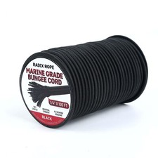 Marine Grade Bungee Cords Heavy Duty -1/4" x 100ft-100% Stretch Elastic Cord