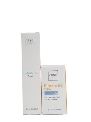 OBAGI Retinol 1.0 Cream (1 oz.) & Professional-C Serum 10% (0.17 oz) SET