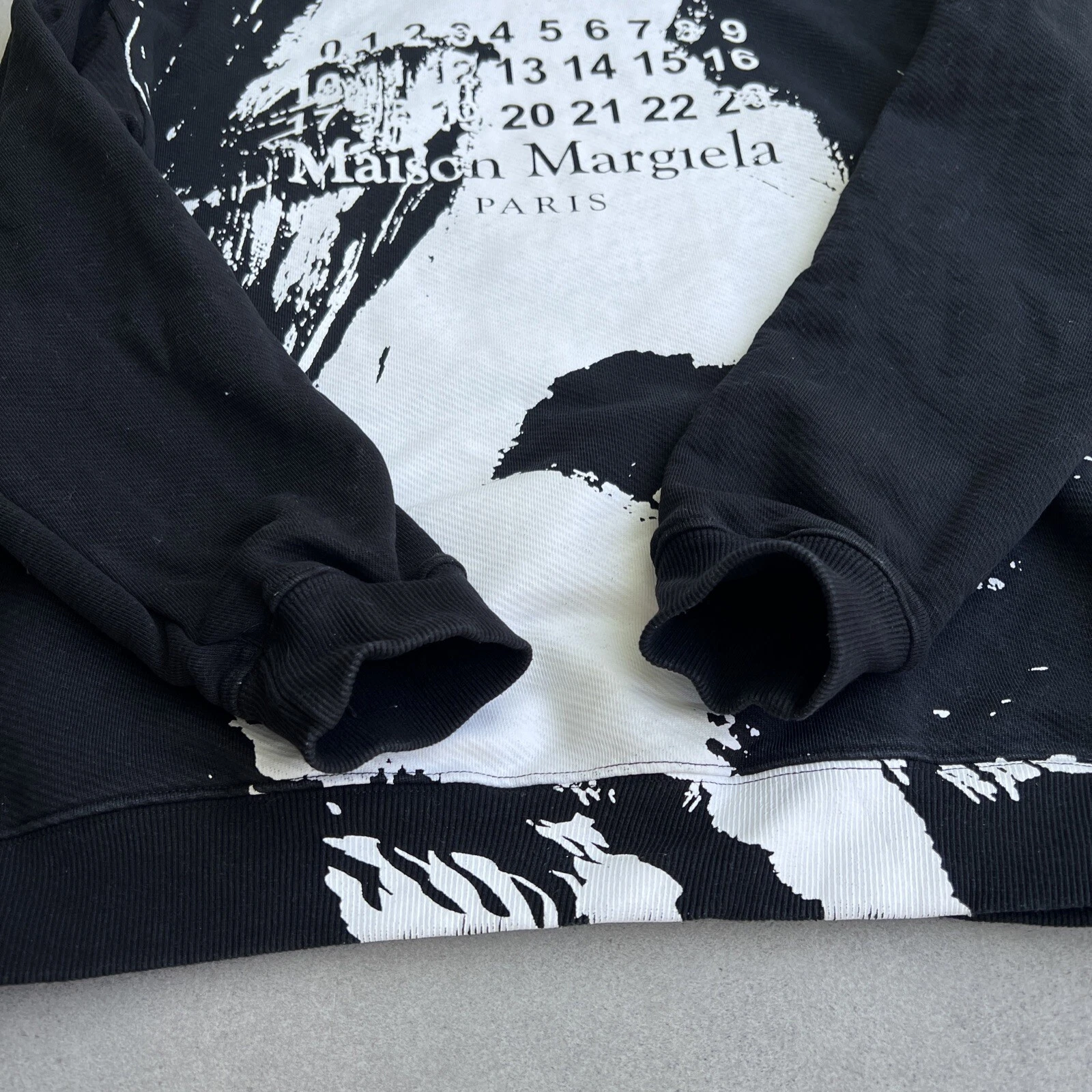 Felpa con cappuccio Maison Margiela Paint Splash Splatter vintage bella taglia 48