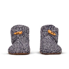 Kow Lifestyle Hand Knitted Womens Slippers in Dark Grey New In Box - Size 36-37