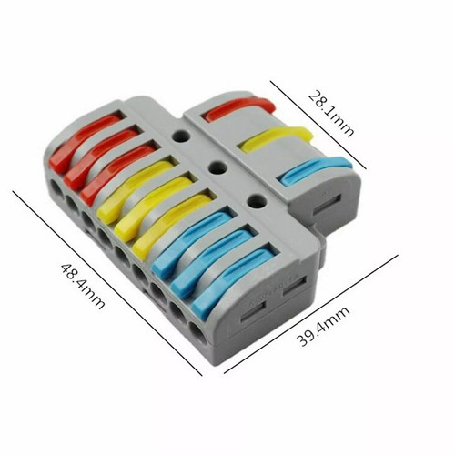 Connettori Filo 2/3 Vie Leva Blocco Morsetto Veloce Clip Cavo Elettrico UK - Foto 6 di 60