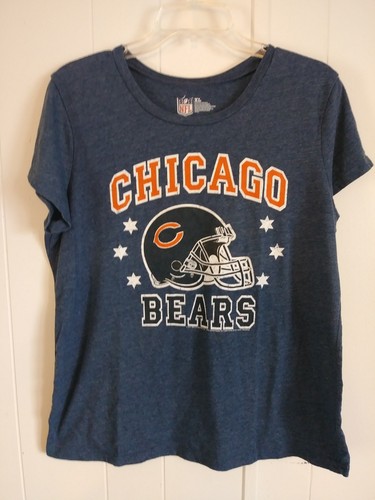 NFL CHICAGO BEARS DUNKELGRAU XL KURZARM DAMEN SHIRT