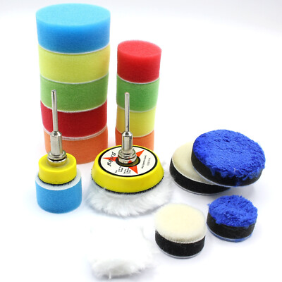Polier SET Stützteller für Proxxon, Dremel 25mm 50mm Polierschwamm Polierpads