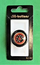 1 Dill-Buttons of America #1526 24K Gold Plated 1-1/8" (28mm) Red Star & Leaves