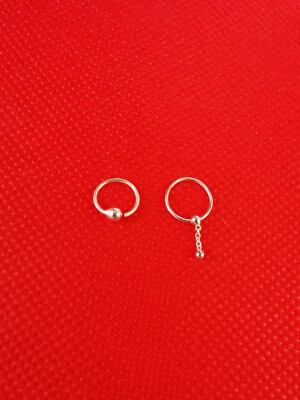 STERLING SILBER 925 SCHÖNES DESIGN VON CREOLEN KLEINE GRÖßEN FÜR VERSCHIEDENE PIERCING x6X11