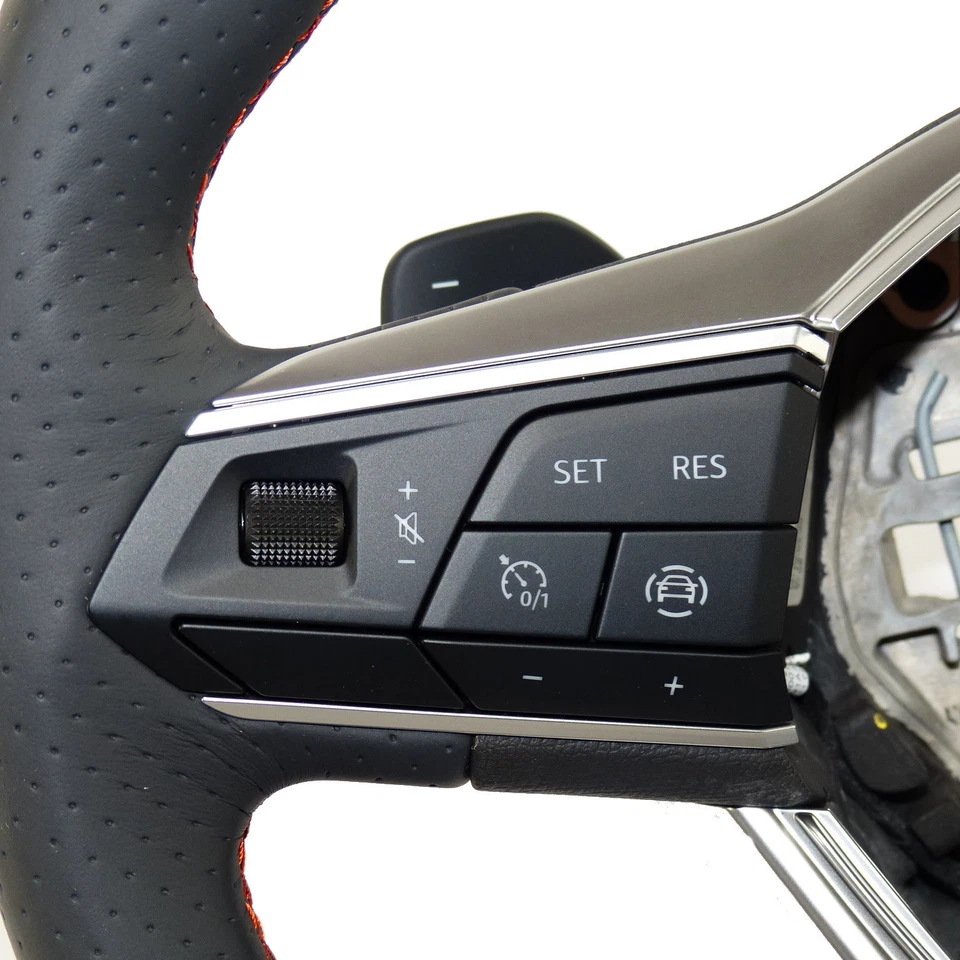 Volante FR multifunción Seat Ateca Leon KL Tarraco levas de cambio cuero perforado Foto 4 de 4