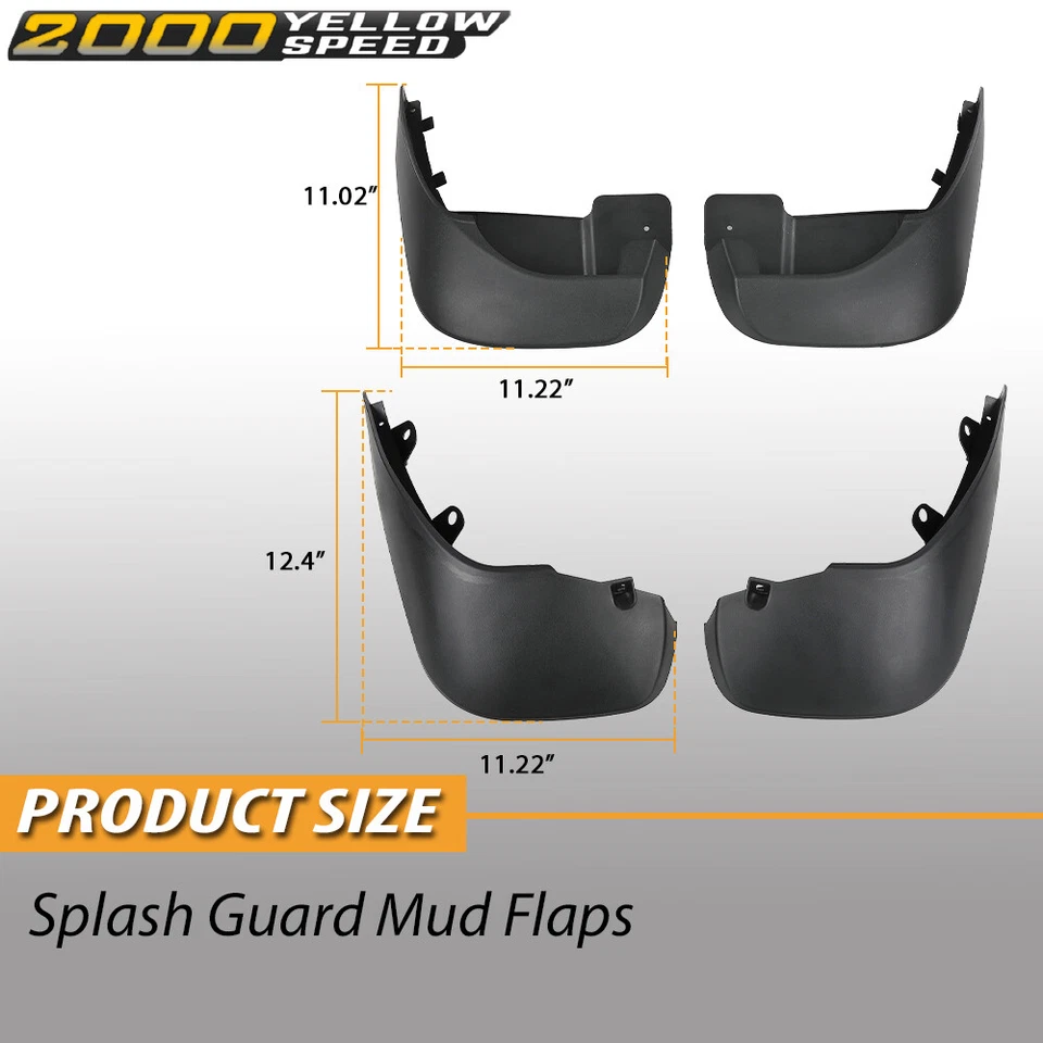 4X Splash Guard Mud Flap Fit For 14-16 Land Rover Range Rover w/ Running board Foto 3 de 4