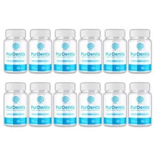Purdentix Oral Probiotic Support Healthy Teeth and Gums Pur Dentix - 12 Bottles.