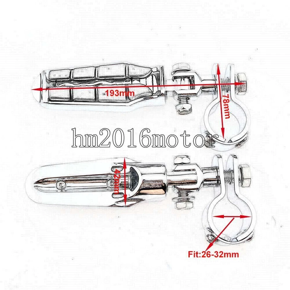 Abrazaderas de montaje de estriberas cromadas para carretera para Harley Davidson FLHTK Ultra Limited Foto 2 de 4