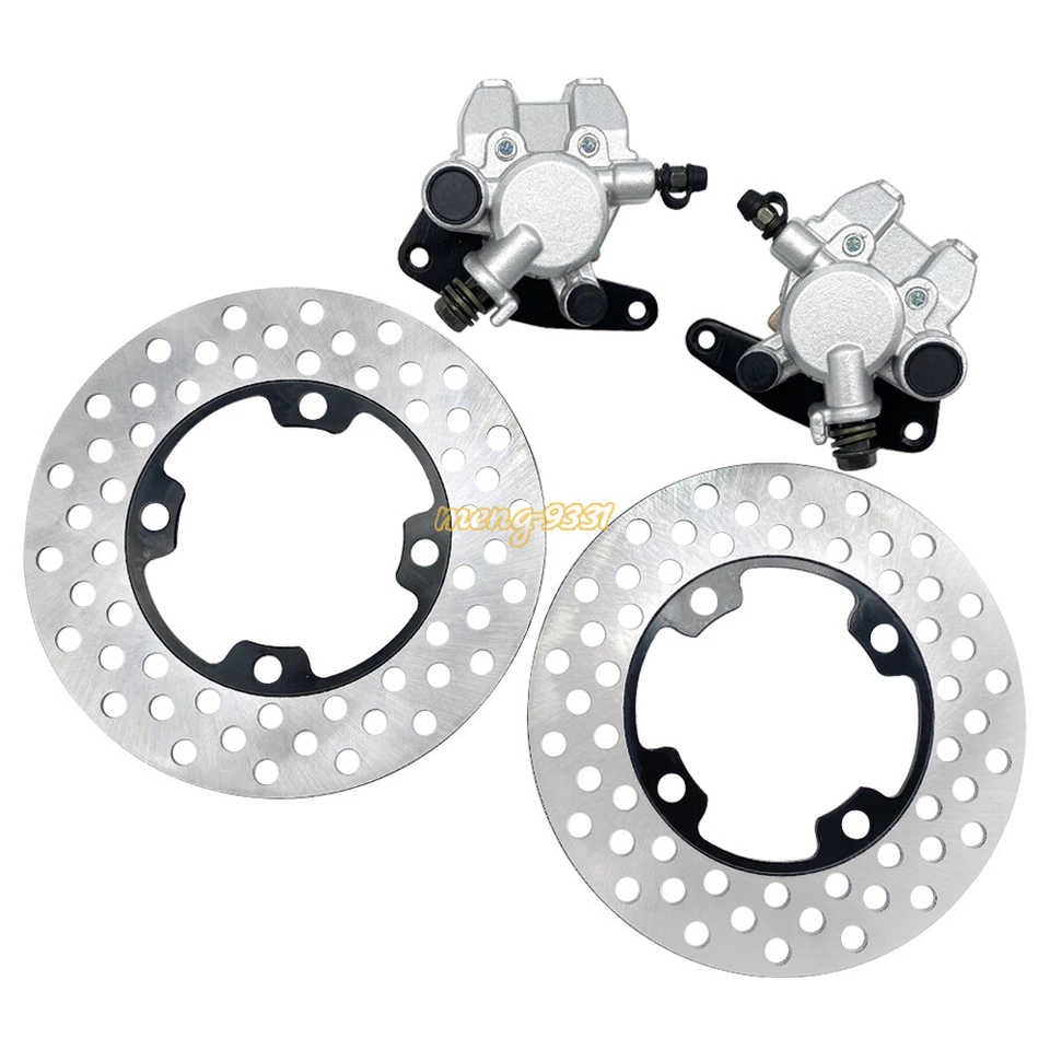 Front Brake Calipers & Brake Rotors for Yamaha Grizzly 350 YFM350 4x4 2007-2014 - Image 3 of 4