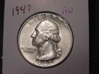 1947 WASHINGTON QUARTER AU BETTER DATE FREE SHIPPING