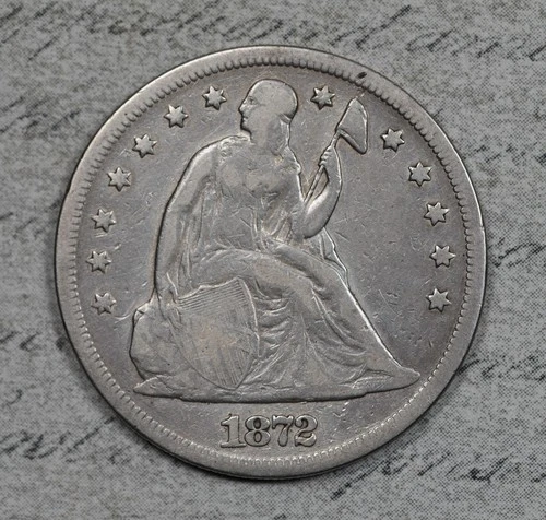 1872-P Seated Liberty Dollar VF Details  #3FLF
