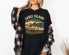Vintage Sable Island Nova Scotia Shirt Travel Gift Canada Trip Lover Tee