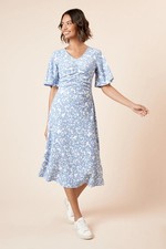 Dorothy Perkins Floral Midi Dress Womens Casual Dresses