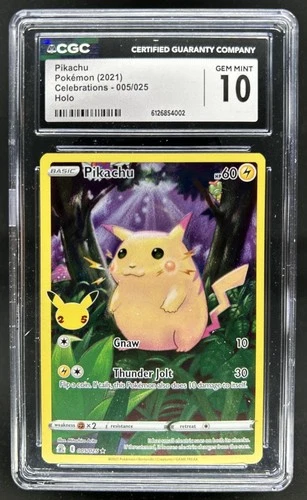 2021 Pokemon SWSH Celebrations Pikachu Holo #005/025 CGC 10