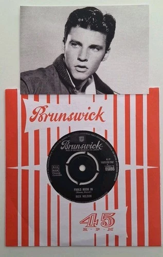 Ricky Nelson"Fools Rush In"1963 Brunswick Records Original UK 7" Single