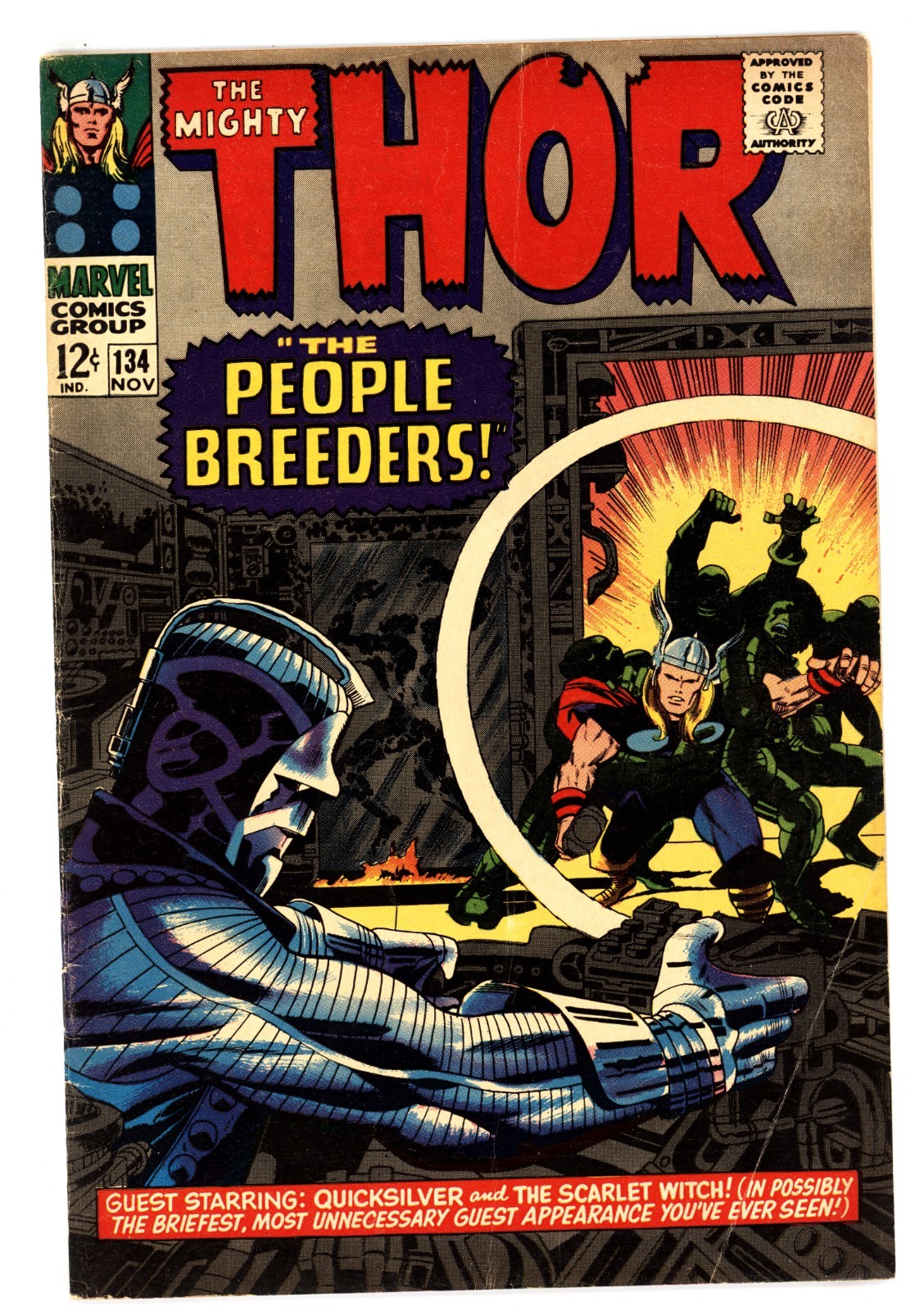Thor #134 VGF 5.0 1966 1st App High Evolutionary Jack Kirby Cover