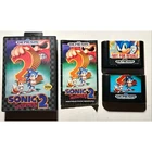 Sega Genesis Sonic bundle Video Game lot🔥Works! Authentic 1 & 2 Nice shape!