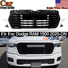Fits 2025-26 Dodge Ram 1500 Bright Whiteblack Front Bumper Grille Upper Grill Fits 2025-26 Dodge Ram 1500 Bright Whiteblack Front Bumper Grille Upper Grill
