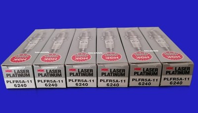 6 ORIGINAL NGK Zündkerzen PLFR5A-11 6240 für NISSAN 350Z Z33 Murano 3,5 Z50