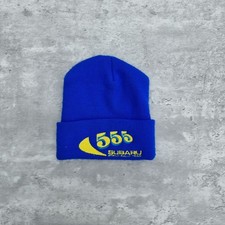 Vintage Subaru World Rally Team 555 Racing Beanie Hat Rare Blue OS