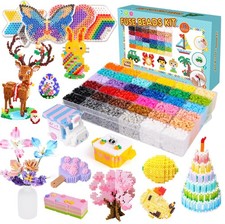 Meland Fuse Beads Kit, 5MM 11,000 in 11000 pcs without Iron, Multicolor