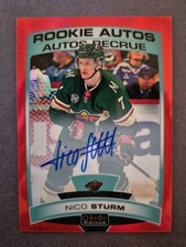 2019-20 OPC O-Pee-Chee Platinum Rookie Autos Red Prism /50 - NICO STURM
