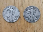 Lot of (2) 1943 Walking Liberty Half Dollars