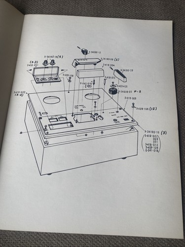 1967 Original Sony 250 Reel to Reel Tape Deck Servicing Guide W/Orig. Receipt! - Afbeelding 4 van 7
