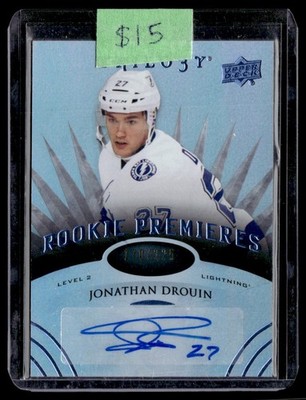 2014-15 SPx Finite Rookies Autographs Jonathan Drouin Auto Tampa Bay Lightning