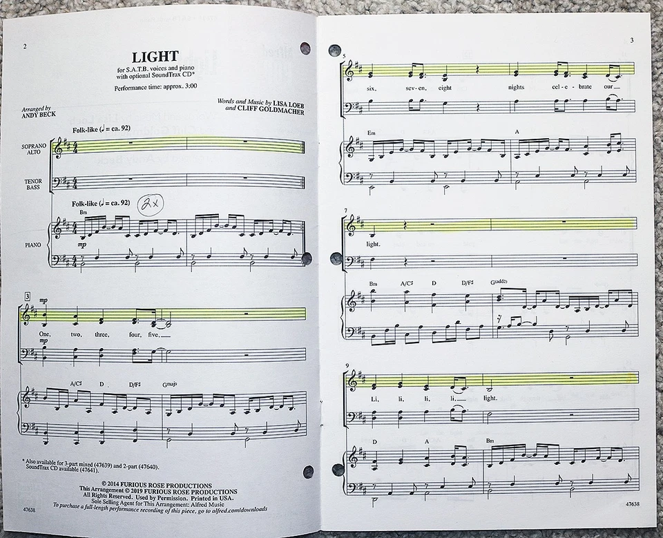 Lot of 23 Secular Popular Folk Vocal Choral Octavos Sheet Music for Choir - Image 2 of 3