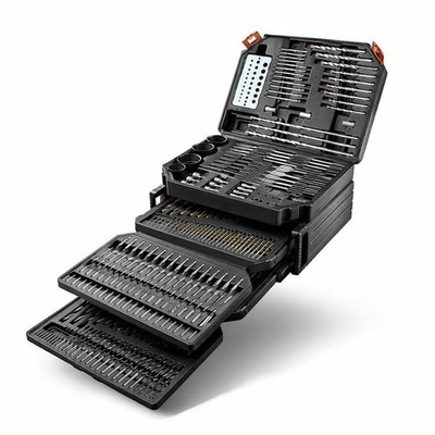 300tlg Bohrer Schraubendreher Set Holz Metall Mauerwerk HSS Titan Bit Koffer DIY Tool Kit