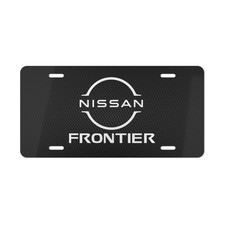 Nissan Frontier License Plate Auto Car Tag Metal Aluminum Black Background