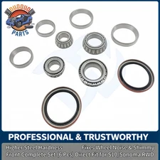 6Pcs Set Front Wheel Bearing & Race & Seal Kit For Chevrolet S10 GMC Sonoma RWD