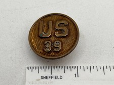 WWI US Army 39th Regiment Collar Disk Insignia Pin