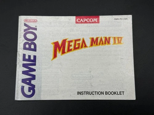 Mega Man IV 4 Nintendo Game Boy Manual Instruction Booklet Only Authentic CAPCOM