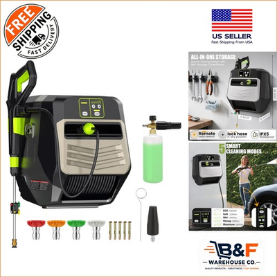 #ad 5 Level Adjustable Pressure Washer 5500 PSI with Kink Resistant 100FT Hose $579.14