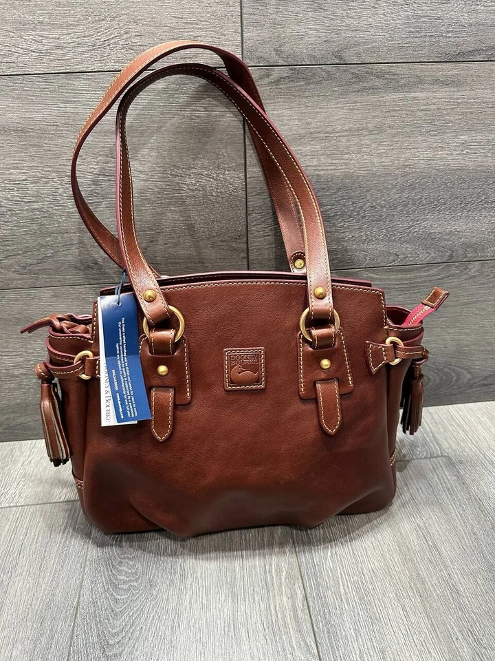 Dooney & Bourke Florentine Leather Small Winged Shopper Chestnut, bag A626470 - Image 4 of 4
