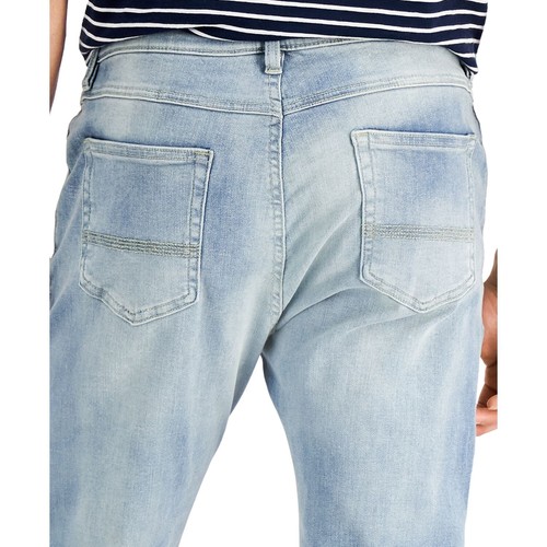 Pantalones de mezclilla para hombre Sun + Stone Landis calce recto azul B4HP - Imagen 4 de 36