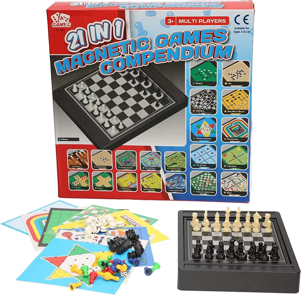 Magnetic Games Compandium 21 in 1 Travel Game Pack Kids Multiplayers Age 3+ - Image 3 of 3