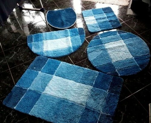 Badvorleger, Set rechteckige aus Mikrofaser