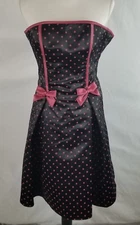 Vintage Jessica McClintock Gunne Sax 80's Polka Dot Fit n Flare Dress Prom Sz 1