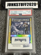 2021 Classics Mac Jones Gold Prizm PSA 9 Rookie Classic Beginnings Mint Patriots