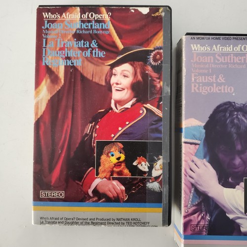 2 VHS lot - Who's Afraid of Opera - Joan Sutherland - Volume 1 & 2  - Picture 12 of 21