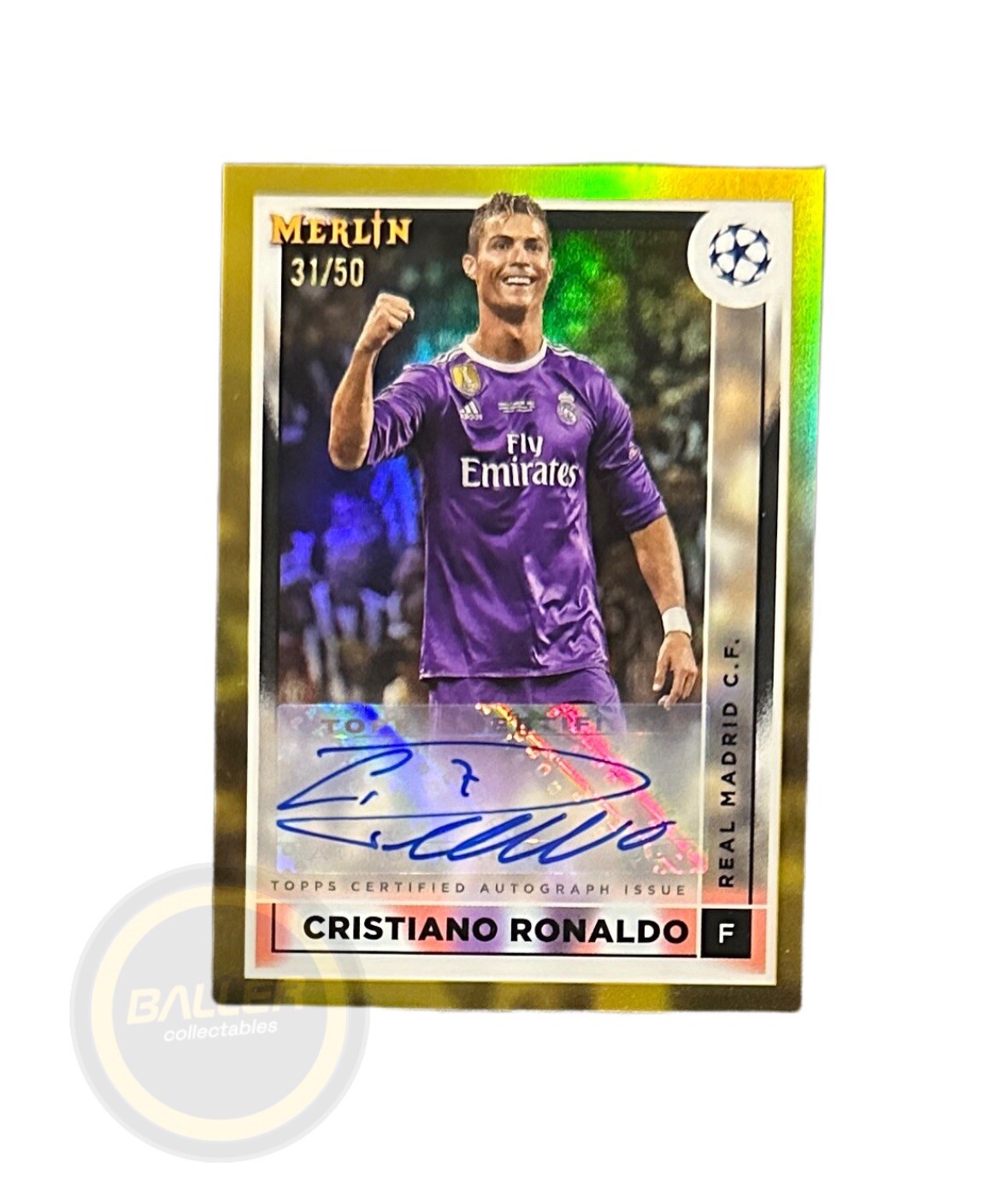 topps cristiano ronaldo soccer card PSA8