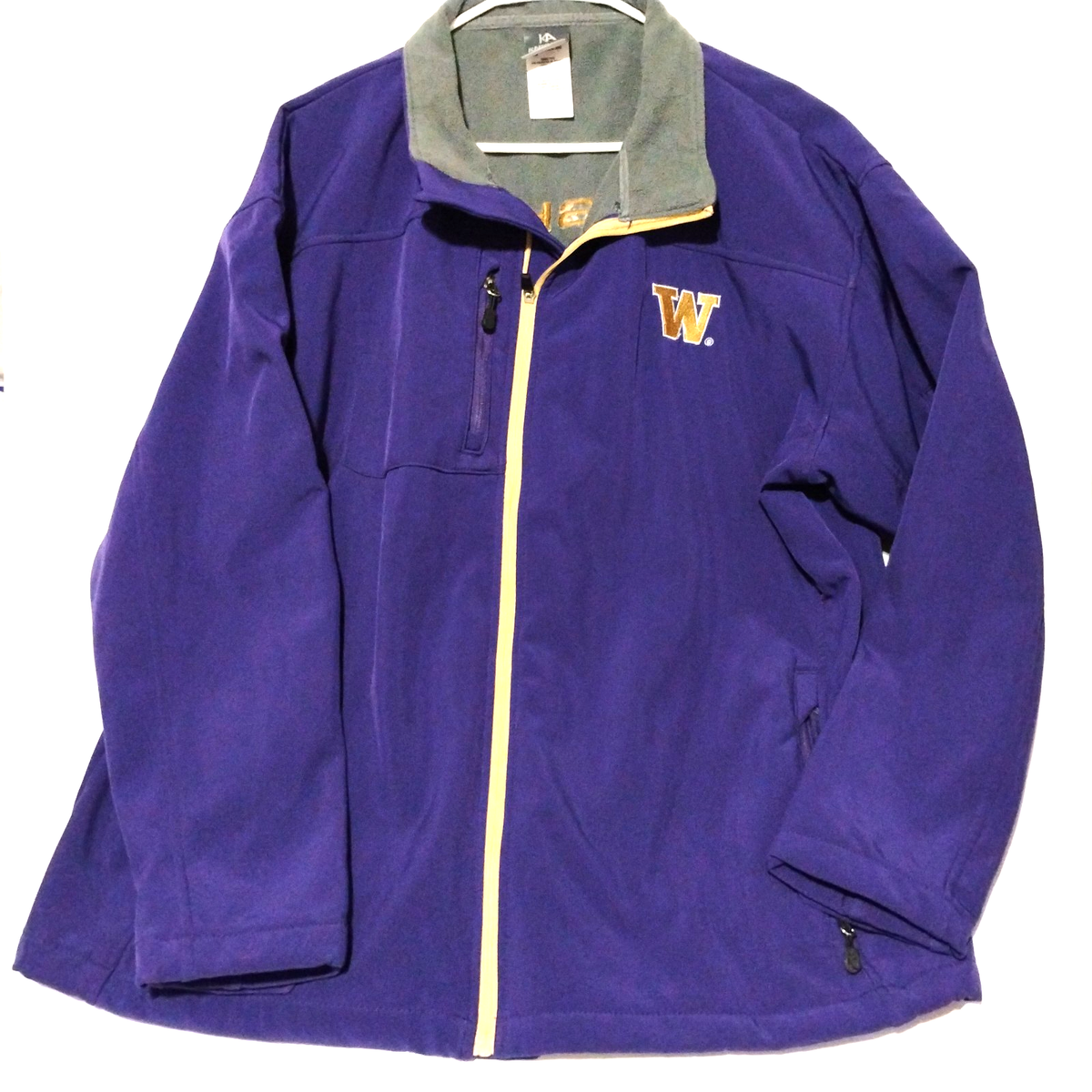 Washington Huskies Jacket Men 2XL Purple Full Zip NCAA Heavyweight