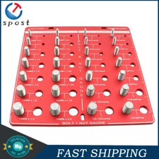 14 Metric and 14 Standard Size 28 Bolt and Nut Identifier Gauges Thread Checker