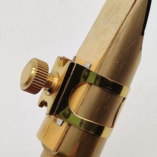 Ligadura de saxofón alto de acero inoxidable hecha a mano para boquilla de metal nueva - Imagen 4 de 4
