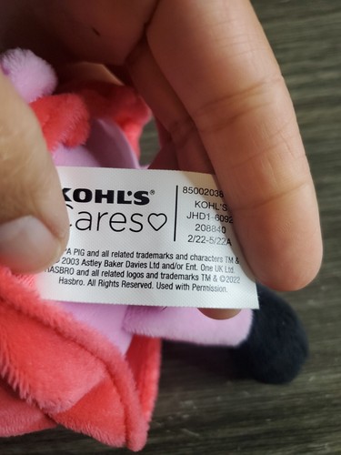 Kohls Cares Peppa Pig 11" Plush Stuffed Animal TV Character Toy Doll Kohl's - Imagen 5 de 7
